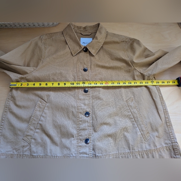 MADEWELL Plus Size Military Loose Fit Jacket Size XXL 100% Cotton Yellow/Tan - Picture 10 of 11